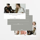 "Introducing" - Birth Announcements in Marble by Lea Delaveris - Back of Card Options