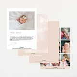 "Botanical Corners" - Birth Announcements in Blush by Hooray Creative - Back of Card Options