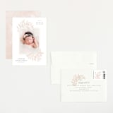 "Botanical Corners" - Birth Announcements in Blush by Hooray Creative - Assembled