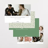 "bunnies and flowers" - Birth Announcements in Sage by Anastasia Makarova - Back of Card Options