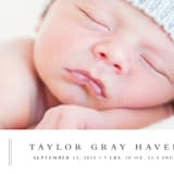 "Stately monogram" - Birth Announcements in Powder by Stacey Meacham - Detail