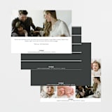 "Classically Modern" - Birth Announcements in Slate by Brianne Larsen - Back of Card Options