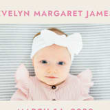 "present perfect" - Birth Announcements in Peony by Megan Davis - Detail