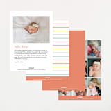 "Our Little Rainbow" - Birth Announcements in Bright by Pixel and Hank - Back of Card Options