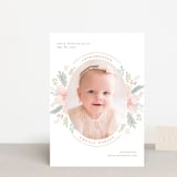 "Darling Posy" - Birth Announcements in Blush by Nicole Barreto - Front