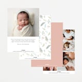 "Darling Posy" - Birth Announcements in Blush by Nicole Barreto - Back of Card Options