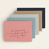 "Formal Script" - Birth Announcements in Onyx by Kasia Labocki - Colored Envelopes Available