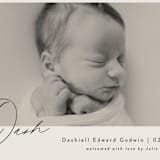 "Dashing" - Birth Announcements in Vanilla by Olivia Raufman - Detail