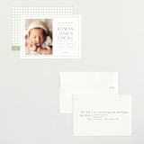"Birth Stats Label" - Birth Announcements in Lime by Shirley Lin Schneider - Assembled