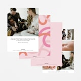 "Wiggle Worm" - Birth Announcements in Peach Sherbet by Lauren Chism - Back of Card Options