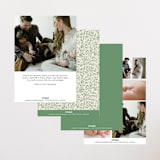 "bunnies and flowers" - Birth Announcements in Sage by Anastasia Makarova - Back of Card Options