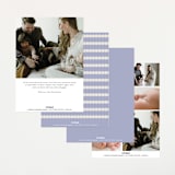 "Scallops" - Birth Announcements in Periwinkle by Laura Hankins - Back of Card Options