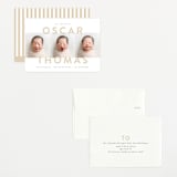 "Trio Overlay" - Birth Announcements in Sand by Carolyn MacLaren - Assembled