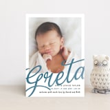 "Sweeping Name" - Birth Announcements in Ocean by Alethea and Ruth - Front