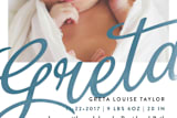 "Sweeping Name" - Birth Announcements in Ocean by Alethea and Ruth - Detail