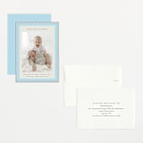 "Modern striped frame" - Birth Announcements in Powder Blue by Jackie Crawford - Assembled