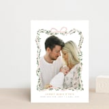 "Ribbonly Frame" - Birth Announcements in Blush by Itsy Belle Studio - Front