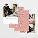 "Ribbonly Frame" - Birth Announcements in Blush by Itsy Belle Studio - Back of Card Options