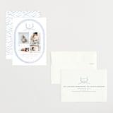 "Festive Monogram" - Birth Announcements in Frost by Corinne Malesic - Assembled