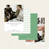 "Preppy Bow Border" - Birth Announcements in Candy by Susan Zinader - Back of Card Options