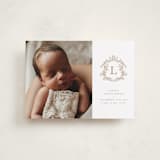 "Crested" - Birth Announcements in Fawn by mo kelley - Front