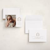 "Crested" - Birth Announcements in Fawn by mo kelley - Assembled
