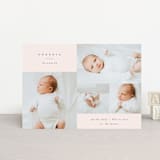 "Modern Collection" - Birth Announcements in Blush by Carolyn MacLaren - Front