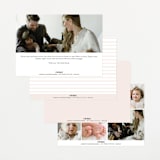 "Modern Collection" - Birth Announcements in Blush by Carolyn MacLaren - Back of Card Options