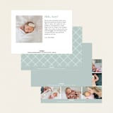 "Precious Script" - Birth Announcements in Sugar by Jessica Williams - Back of Card Options