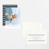 "Minimalist Stripes" - Birth Announcements in Cloud by Nicole Walsh - Assembled