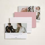 "Portraiture" - Birth Announcements in Rose by Alexandra Cohn - Back of Card Options