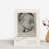 "Dashing" - Birth Announcements in Vanilla by Olivia Raufman - Front