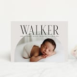 "Round" - Birth Announcements in Cream by Brianne Larsen - Front