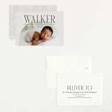 "Round" - Birth Announcements in Cream by Brianne Larsen - Assembled