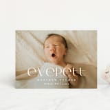 "Modern Name" - Birth Announcements in Linen by Erica Krystek - Front