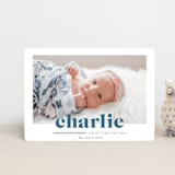 "Bold Nickname" - Birth Announcements in Bluebird by Shirley Lin Schneider - Front
