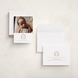 "Crested" - Birth Announcements in Fawn by mo kelley - Assembled