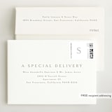 "Angel" - Birth Announcements in White by Phrosné Barwood - FREE Recipient Addressing