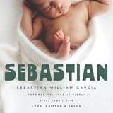 "Boldly Named" - Birth Announcements in Forest by Anna Elder - Detail