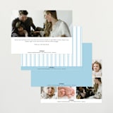 "Little Darling" - Birth Announcements in Baby Blue by Alston Foster - Back of Card Options