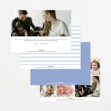 "Crest" - Birth Announcements in Sky by Corinne Malesic - Back of Card Options