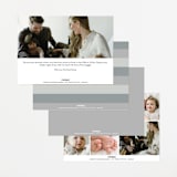 "Chic Introduction" - Birth Announcements in Storm by Olivia Raufman - Back of Card Options