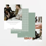 "Signature" - Birth Announcements in Sage by Ashley Rosenbaum - Back of Card Options