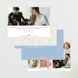 "Type Arch" - Birth Announcements in Bluebird Day by Baumbirdy - Back of Card Options