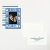"Colorful Stats" - Birth Announcements in Aqua by Baumbirdy - Assembled