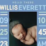 "Colorful Stats" - Birth Announcements in Aqua by Baumbirdy - Detail