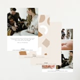 "Siblings" - Birth Announcements in Bamboo by Corinne Malesic - Back of Card Options