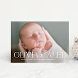 "Newest addition" - Birth Announcements in Snow by Elan Studio - Front