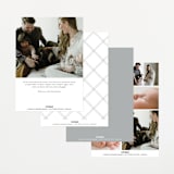 "Linear" - Birth Announcements in Frost by Everett Paper Goods - Back of Card Options