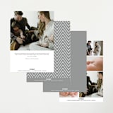 "Double Take" - Birth Announcements in Baby Powder by Hooray Creative - Back of Card Options